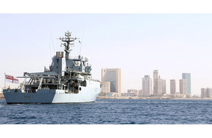 HMS Echo off Tripoli [Picture: Crown copyright]