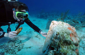 Turks and Caicos Islands' governor dives to inspect reef damage