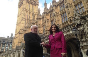Theresa Villiers and Archbishop Gallagher