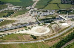 Aerial view of the A5 to M1 link scheme