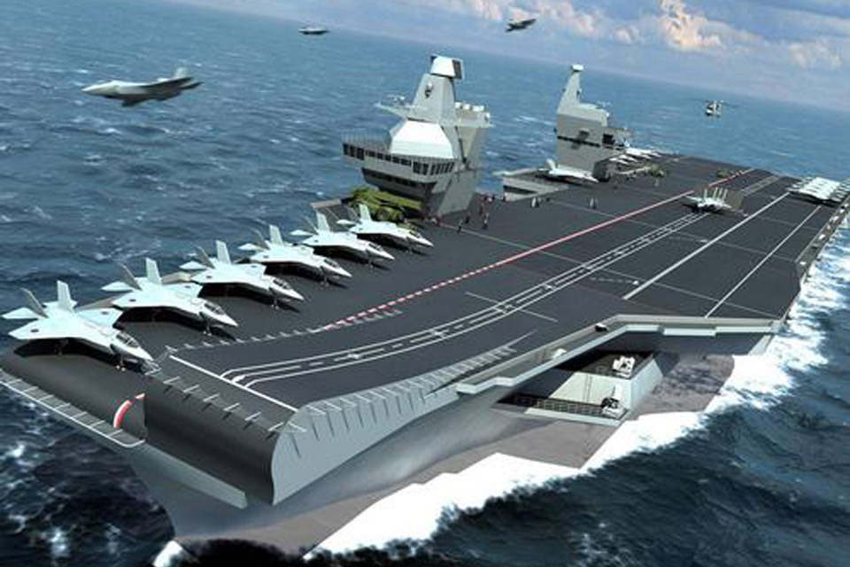 Carrier construction begins on the Mersey