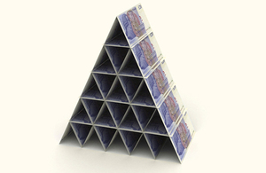 Pyramid of cash
