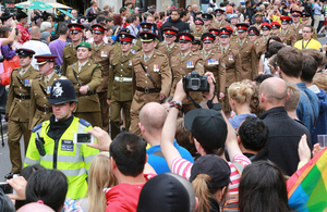 Members of the British Army taking part in the 2012 World Pride march in London (library image) [Picture: Petty Officer Airman (Photographer) Terry Seward, Crown copyright]