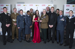 Members of the Armed Forces with a Judges' Special Recognition Award for their role in the London Olympics [Picture: Arthur Edwards, Copyright The Sun]