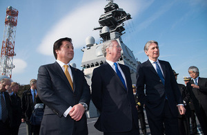 Defence Secretary Michael Fallon and Foreign Secretary Philip Hammond during the visit to Japan. Copyright British Embassy/Michael Feather