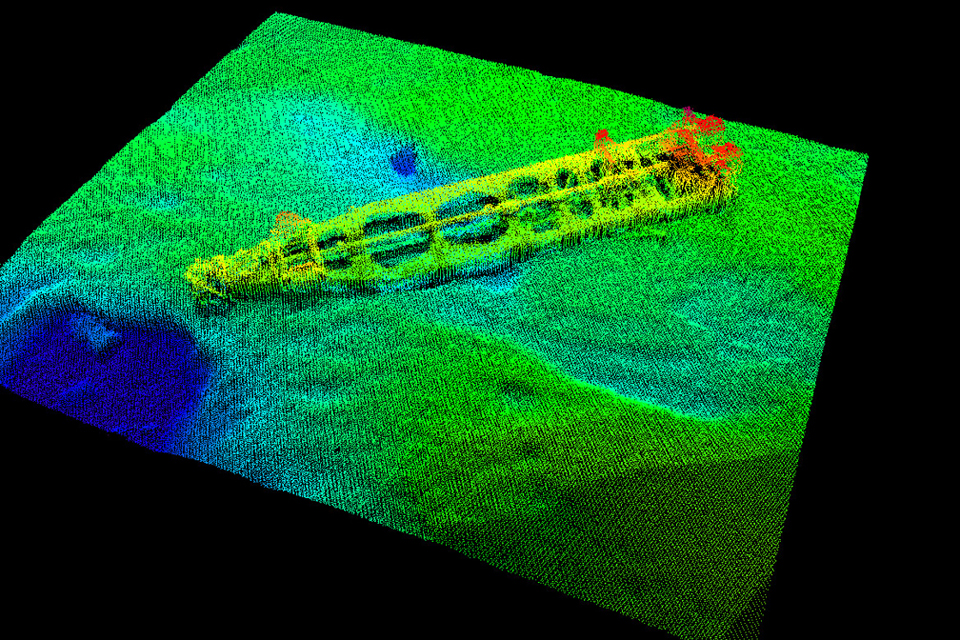 Wreck of a merchant ship