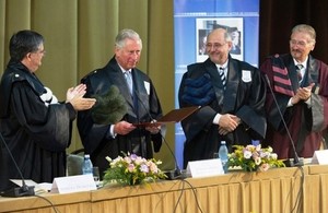 Prince Charles at the University of Bucharest