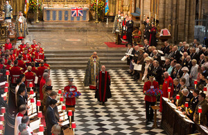 Service of thanksgiving at Westminster Abbey