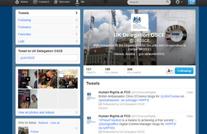UK Delegation to the OSCE Twitter page