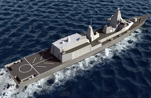 Computer-generated image of the proposed Type 26 Global Combat Ship