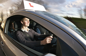 Picture of a learner driver.