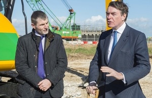 Defence Minister Philip Dunne MP with Dstl CE Jonathan Lyle