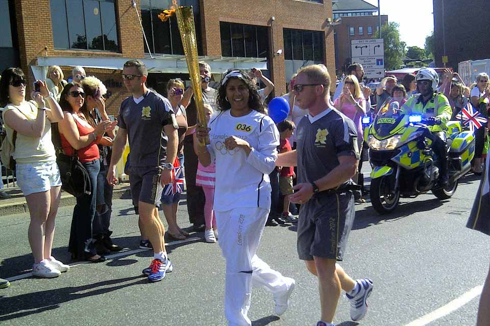 Torch bearer Reena Silver