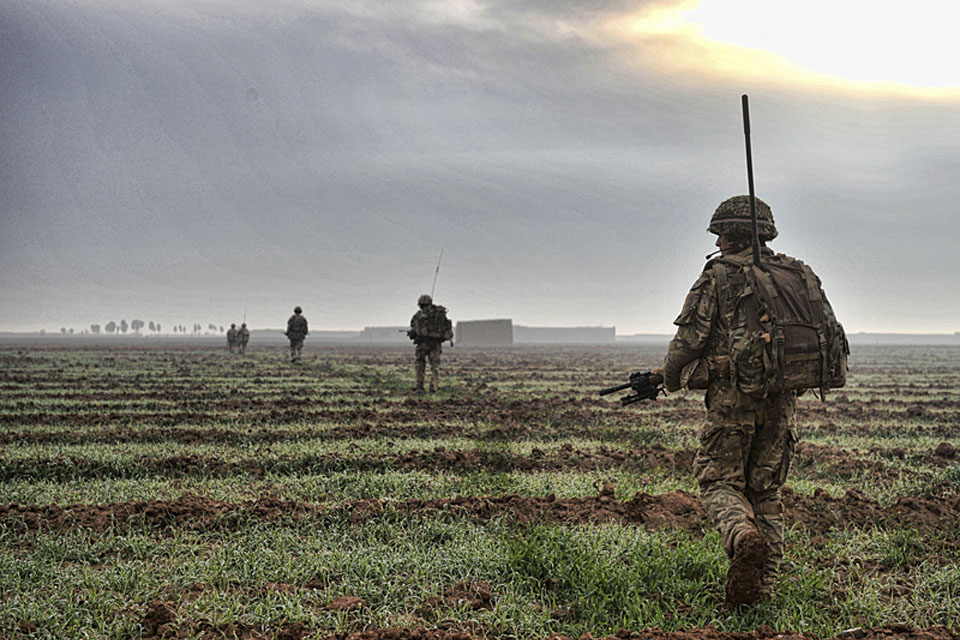 Soldiers from 16 Air Assault Brigade patrol in Helmand province, Afghanistan, earlier this year (stock image) 