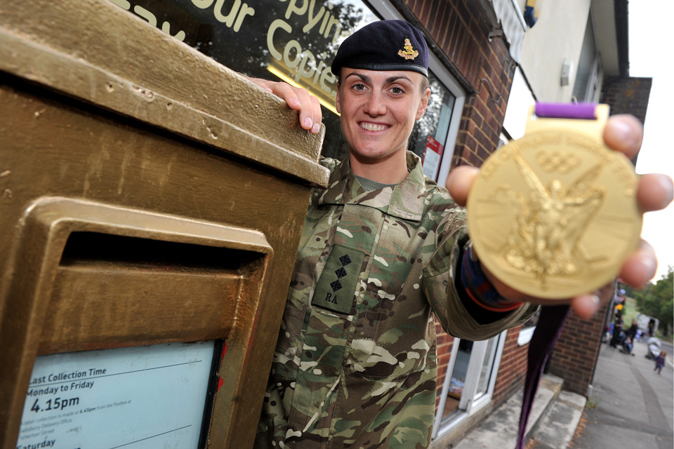 Army Olympic gold medallist awarded MBE