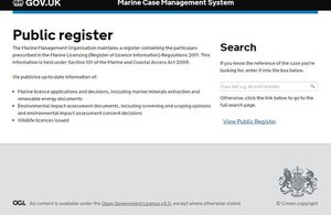 marine licensing public register