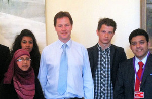Young interns with the Deputy Prime Minister