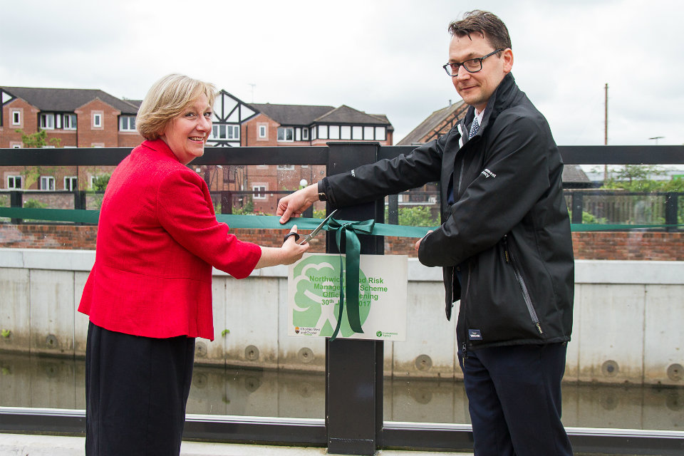 Northwich flood risk management scheme officially opened