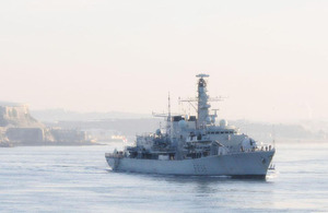 HMS Montrose arrives home at Plymouth Sound