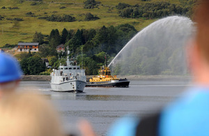 HMS Grimsby returns to her home port of HM Naval Base Clyde