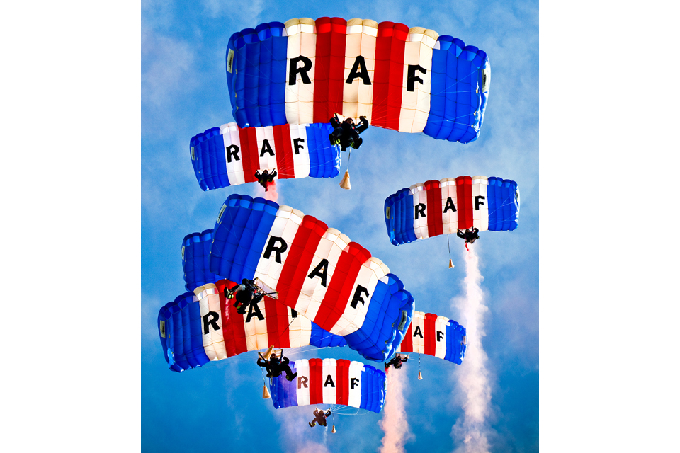 The Royal Air Force Falcons Parachute Display Team