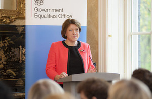 Maria Miller speaking at Women in the Workplace Summit