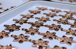 Arctic Star medals being produced at the Royal Mint Cardiff [Picture: Petty Officer (Photographer) Gaz Armes, Crown copyright]