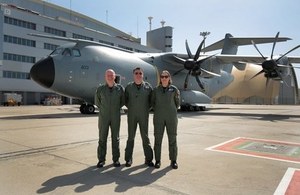 The UK Military Flying System will prepare pilots for flying aircraft such as the A400M. Crown Copyright.