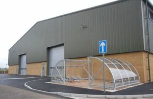 Exterior of the new Command Troop Covered Parking building. Photo: via MOD. Crown Copyright.