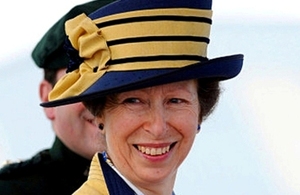 The Princess Royal arrives at a graduation parade at the Army Foundation College in Harrogate, North Yorkshire, 12 August 2010.