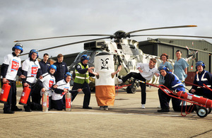 Personnnel at Royal Naval Air Station Yeovilton promote No Smoking Day