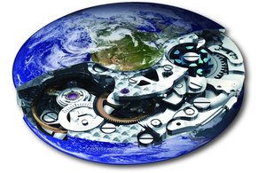 picture of an earth clock