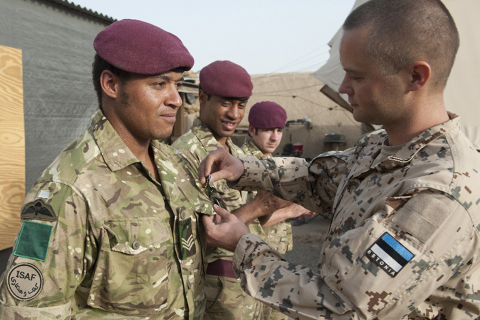 British Sergeants honoured for work with Estonians in Helmand