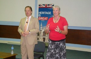 Minister of State Hugo Swire and British High Commissioner Jackie Barson