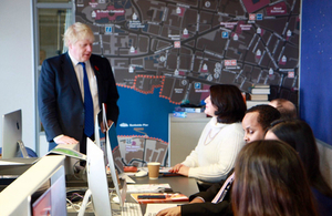 Boris Johnson visits London College of Communication