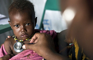 A malnourished baby receives treatment in an intensive care ward at Dadaab refugee camp.