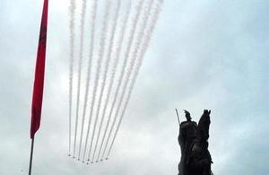 flypast over Tirana