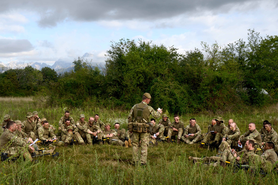 British Army reservists training in Italy