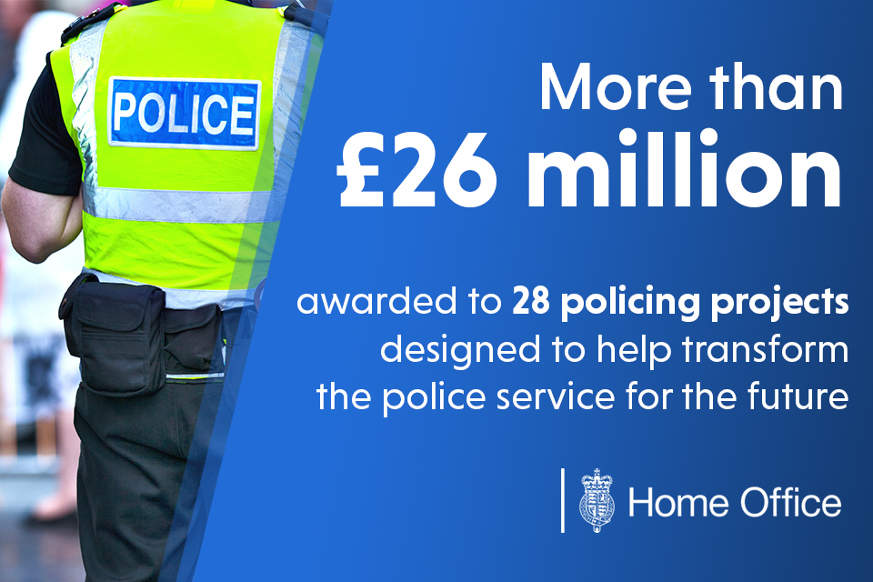 Home Secretary grants further police transformation funding