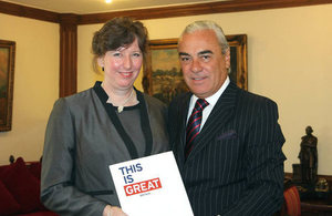 Ms Fiona Clouder and Director of Protocol of the Chilean MFA, Mr James Sinclair.