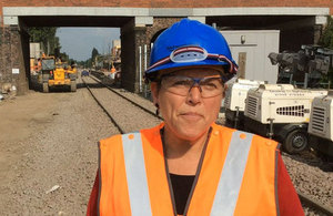 Baroness Kramer views rail improvements at Huyton and Roby