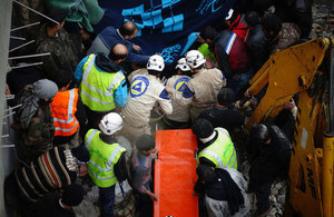 The UK has committed £32m to supporting Syria Civil Defence. (Photo: Syria Civil Defence)