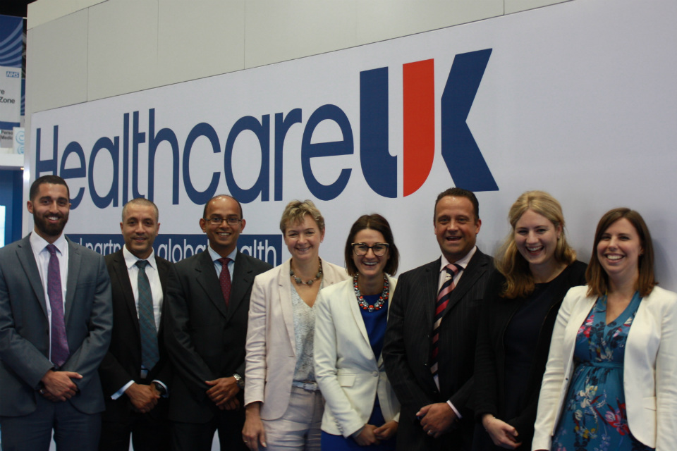 The Healthcare UK team pictured on the Healthcare UK stand
