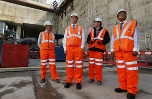 The UK Chancellor and Indian finance minister at Crossrail