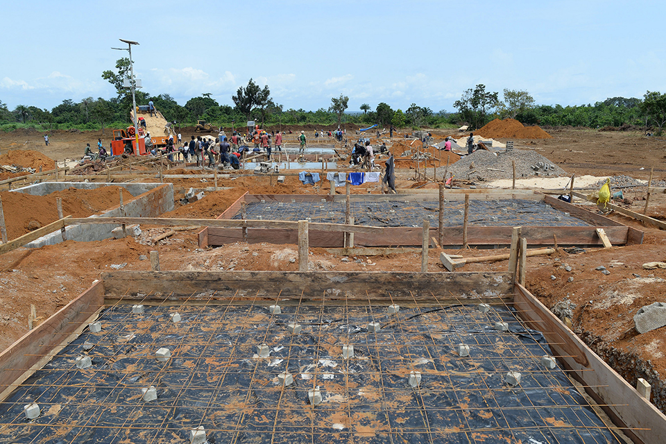 Local builders working on UK Ebola Treatment Unit