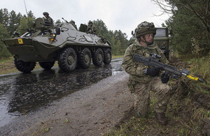 British soldiers on Exercise Rapid Trident 2014