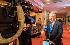 Defence Secretary Sir Michael Fallon in Halifax for the International Security Forum.