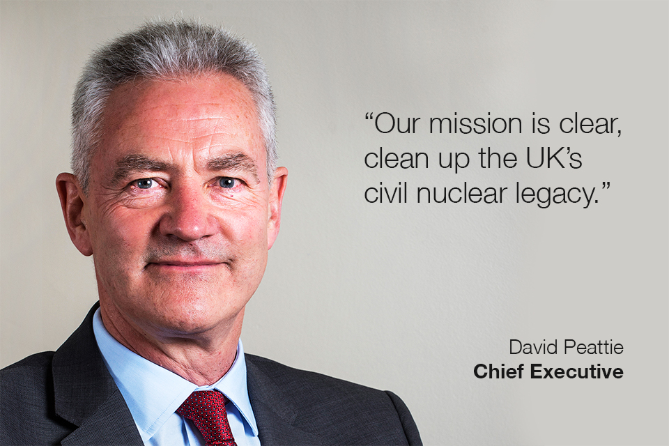 NDA Chief Executive, David Peattie: "Our mission is clear, clean up the UK's civil nuclear legacy."
