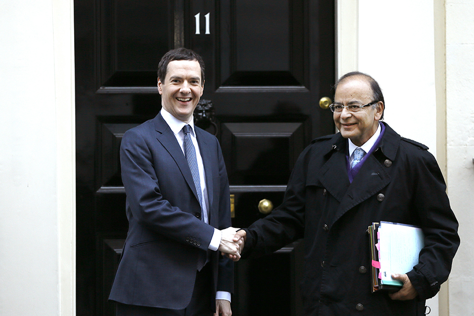 Chancellor announces deeper ties with India on infrastructure and financial services