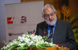 Lord Puttnam, the UK Prime Minister’s Trade Envoy to Burma, Cambodia, Laos and Vietnam